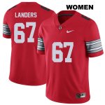 Women's NCAA Ohio State Buckeyes Robert Landers #67 College Stitched 2018 Spring Game Authentic Nike Red Football Jersey VN20R00TZ